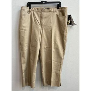 tribal original stretch comfort waist Cropped Capri 18 Tan Khaki brown pants